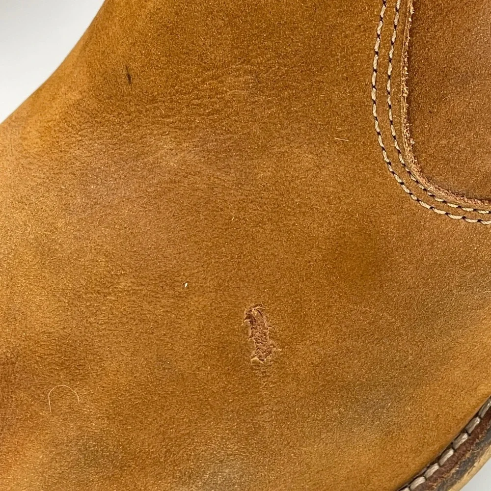 Aldo Brown‎ Suede Western Moto Ankle Boots Stacked Heel Boho Size 10